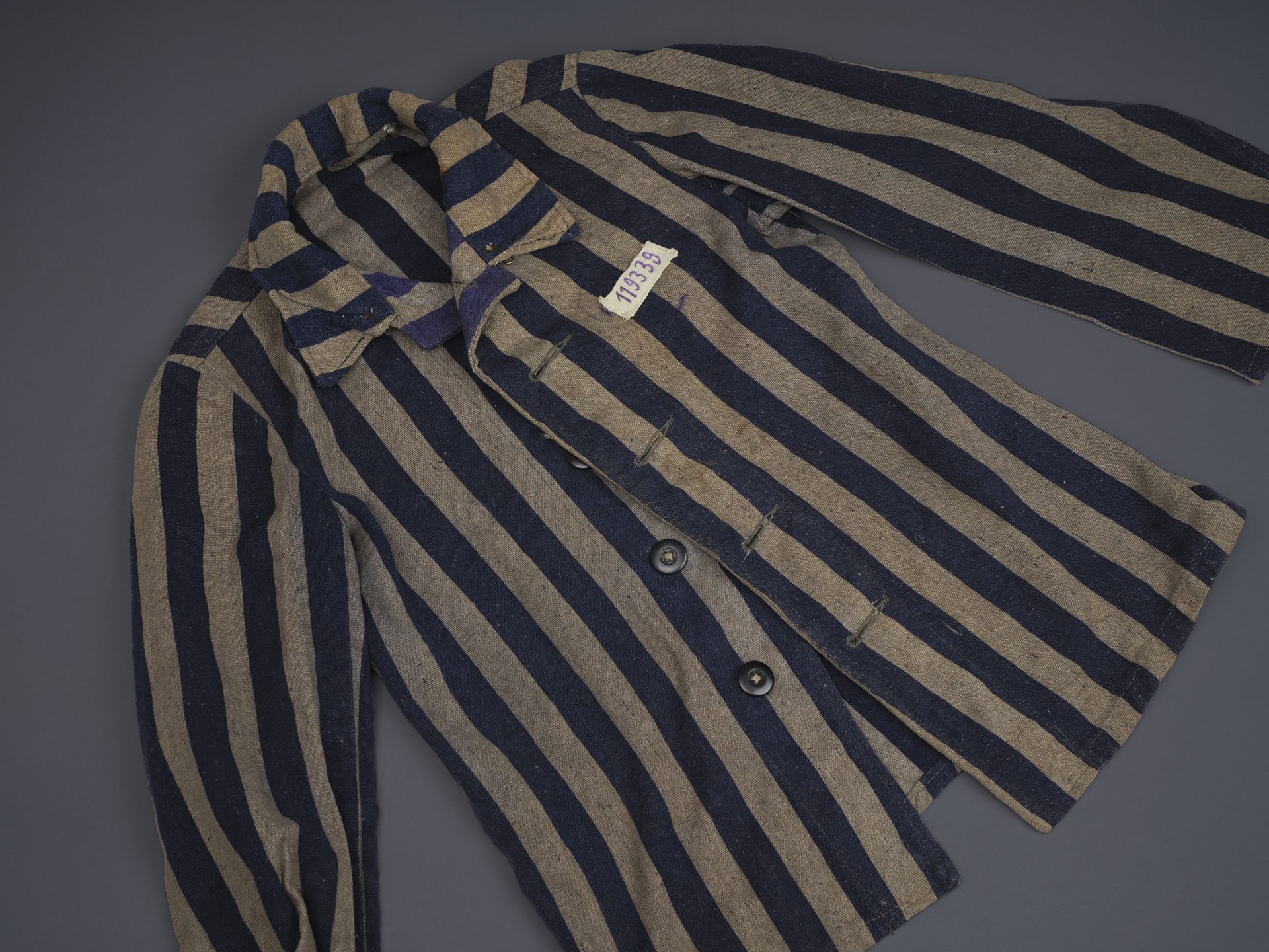 Striped prisoner jacket.