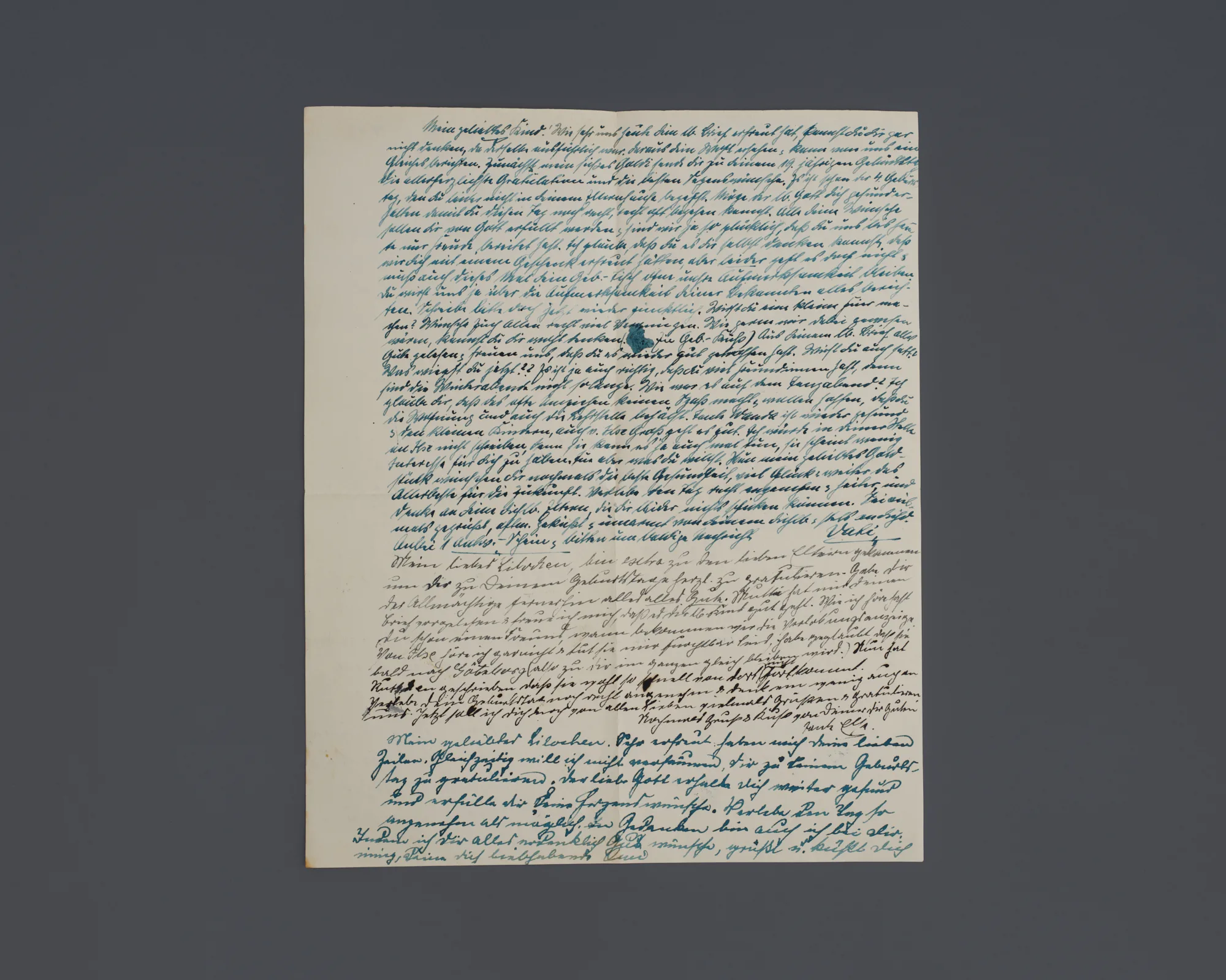 Brev till Liselotte från hennes släktingar.