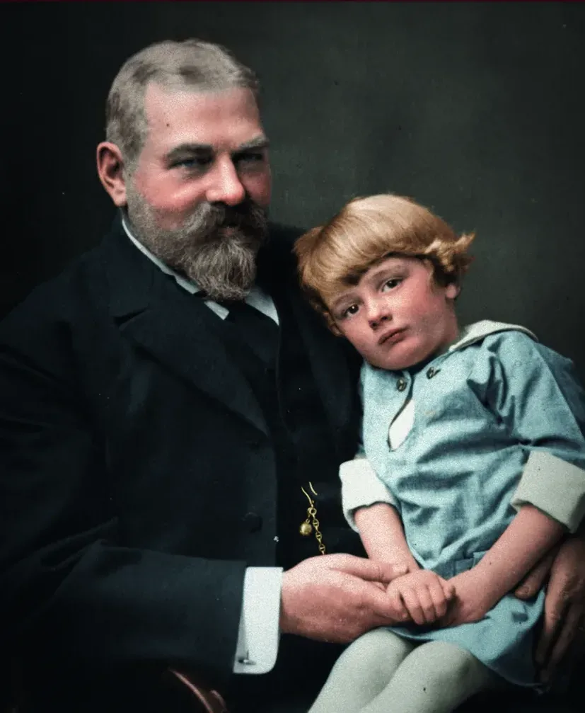 Raoul Wallenberg med sin farfar Gustaf Wallenberg