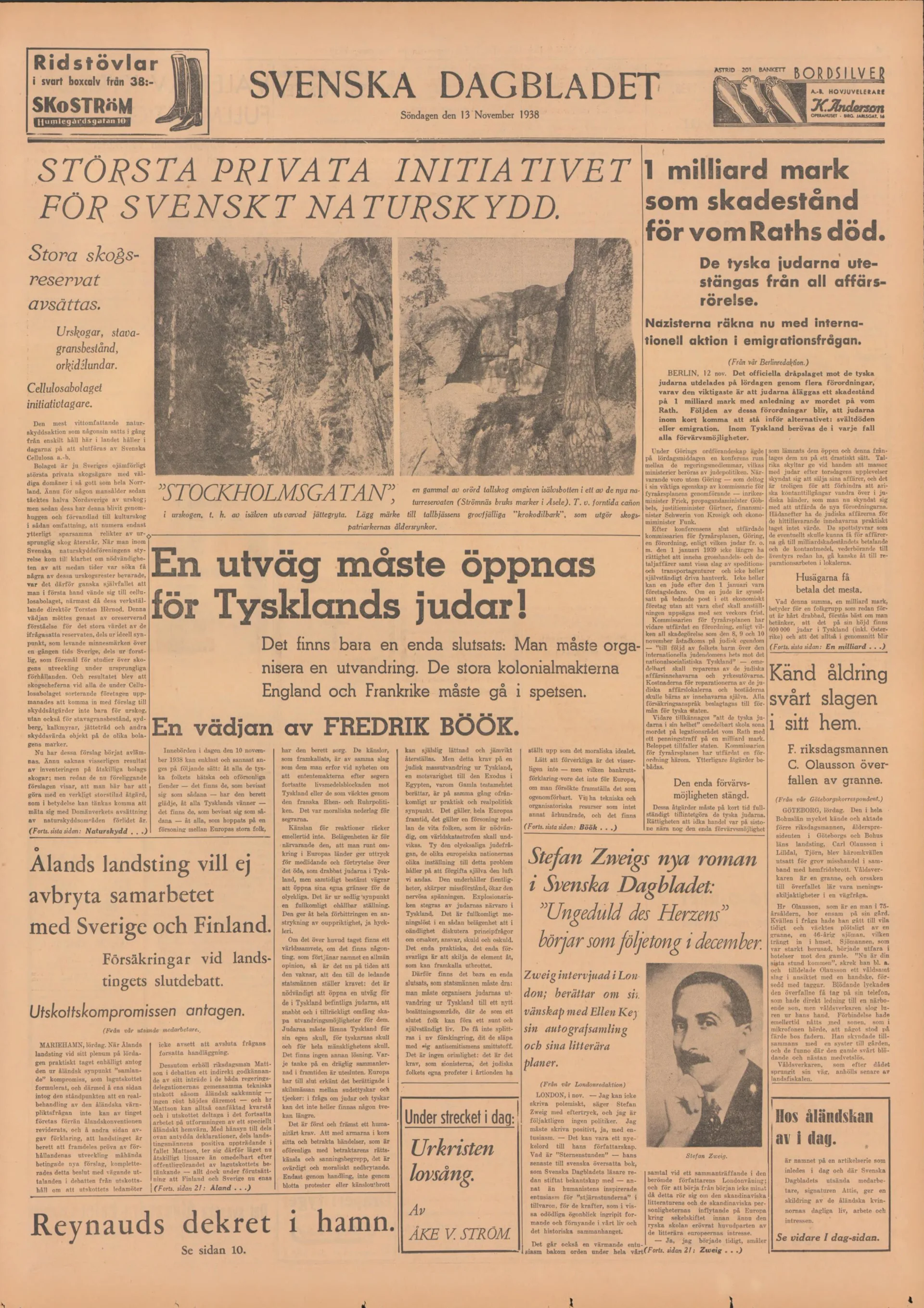 Gulnad tidningssida
