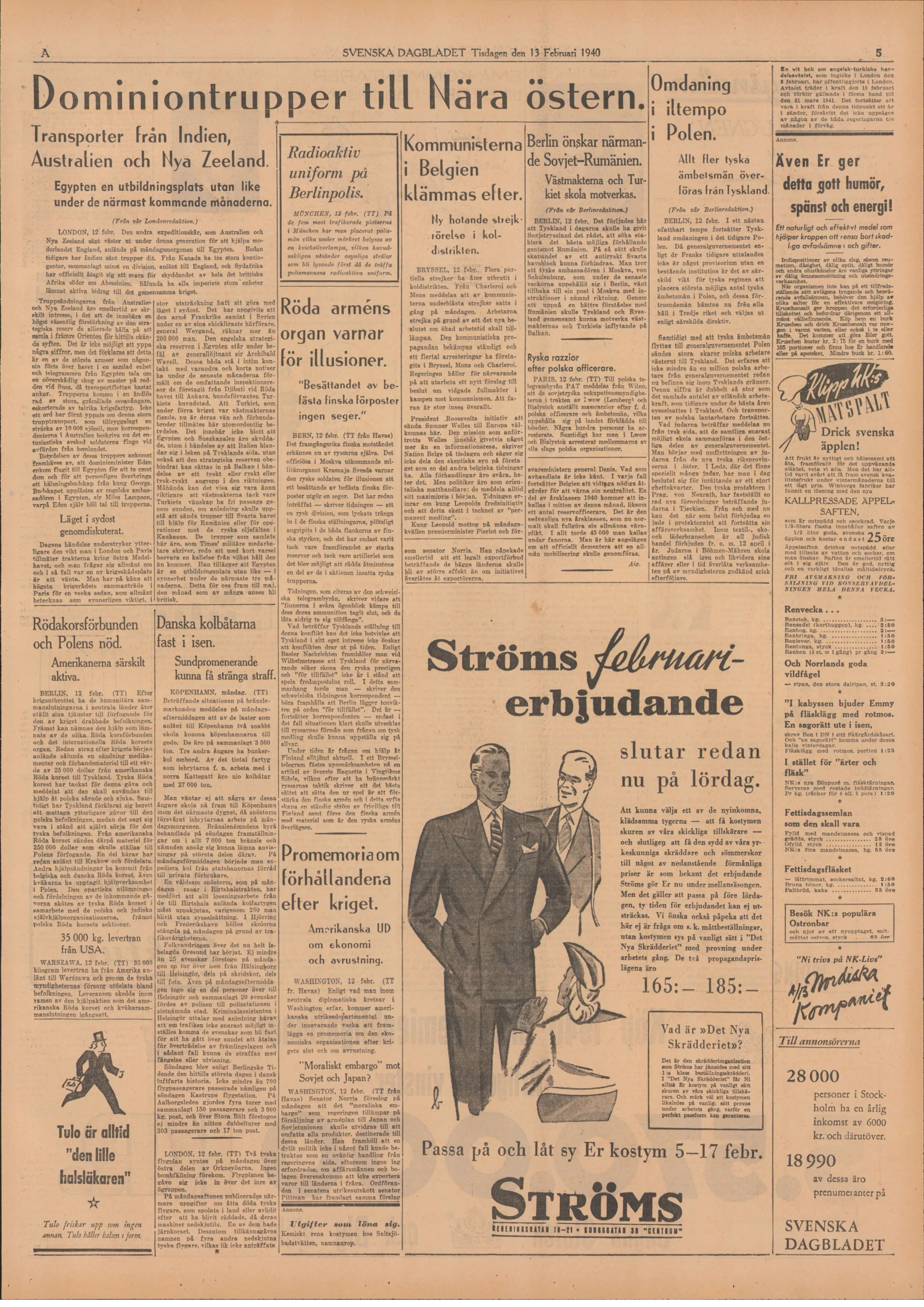 Gulnad tidningssida