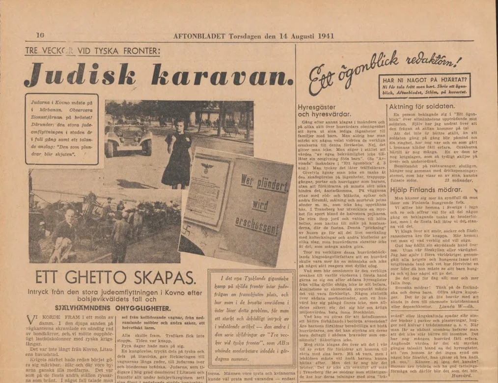 Gulnad tidningsklipp