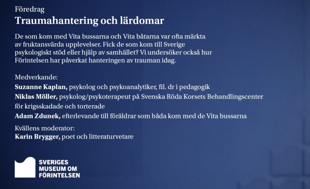 Bild till föredrag om traumahantering